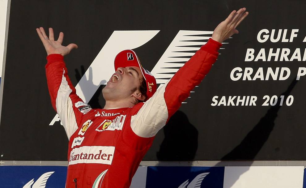 La gioia di Fernando: con la Ferrari centrerà 11 vittorie. Epa